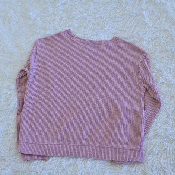 Cat & Jack Girl's Pink Long Sleeve Light Sweater Tee Size 10/12 - Picture 3 of 3